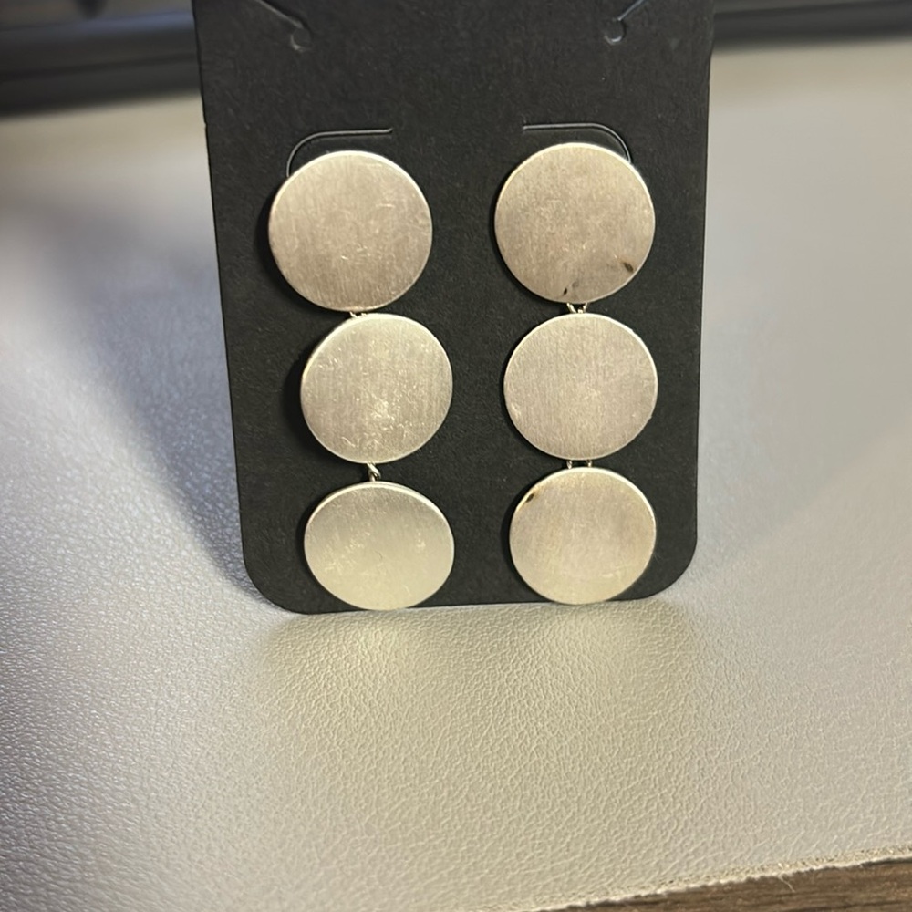 Ultra-lightweight handcrafted Polished Aluminum/ Metallic Earrings